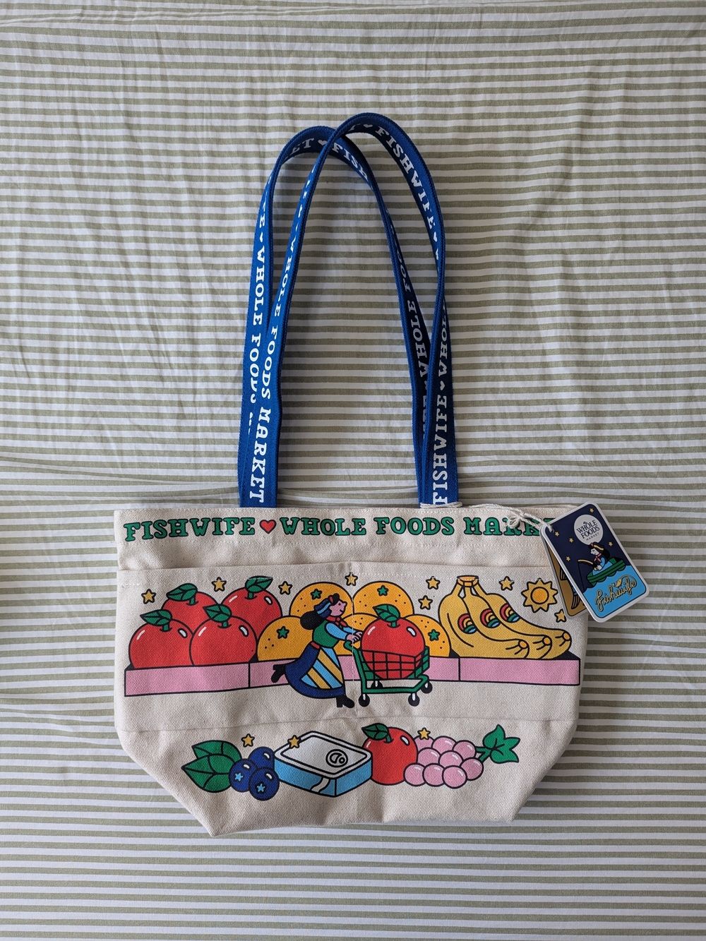 whole foods x fishwife collab tote - medium size, limited release
